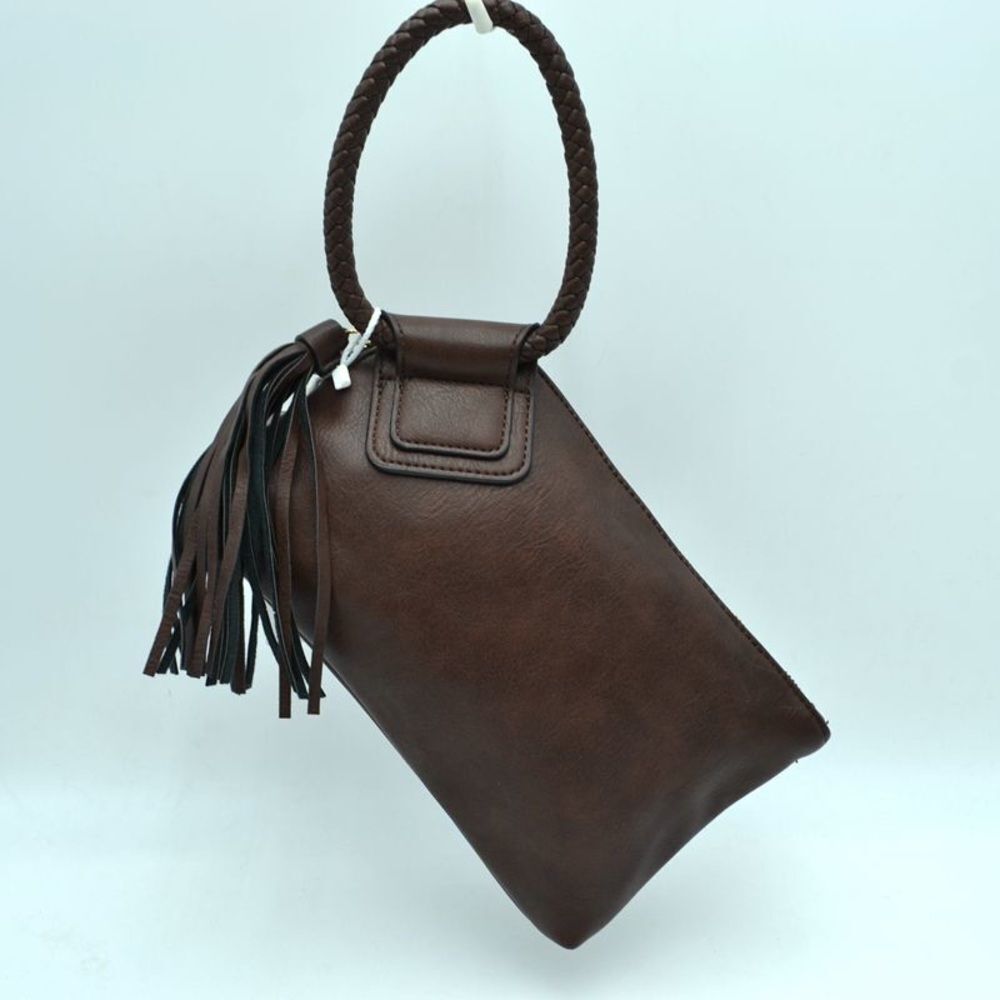 Cute Braided Ring Tassel Handle Wristlet